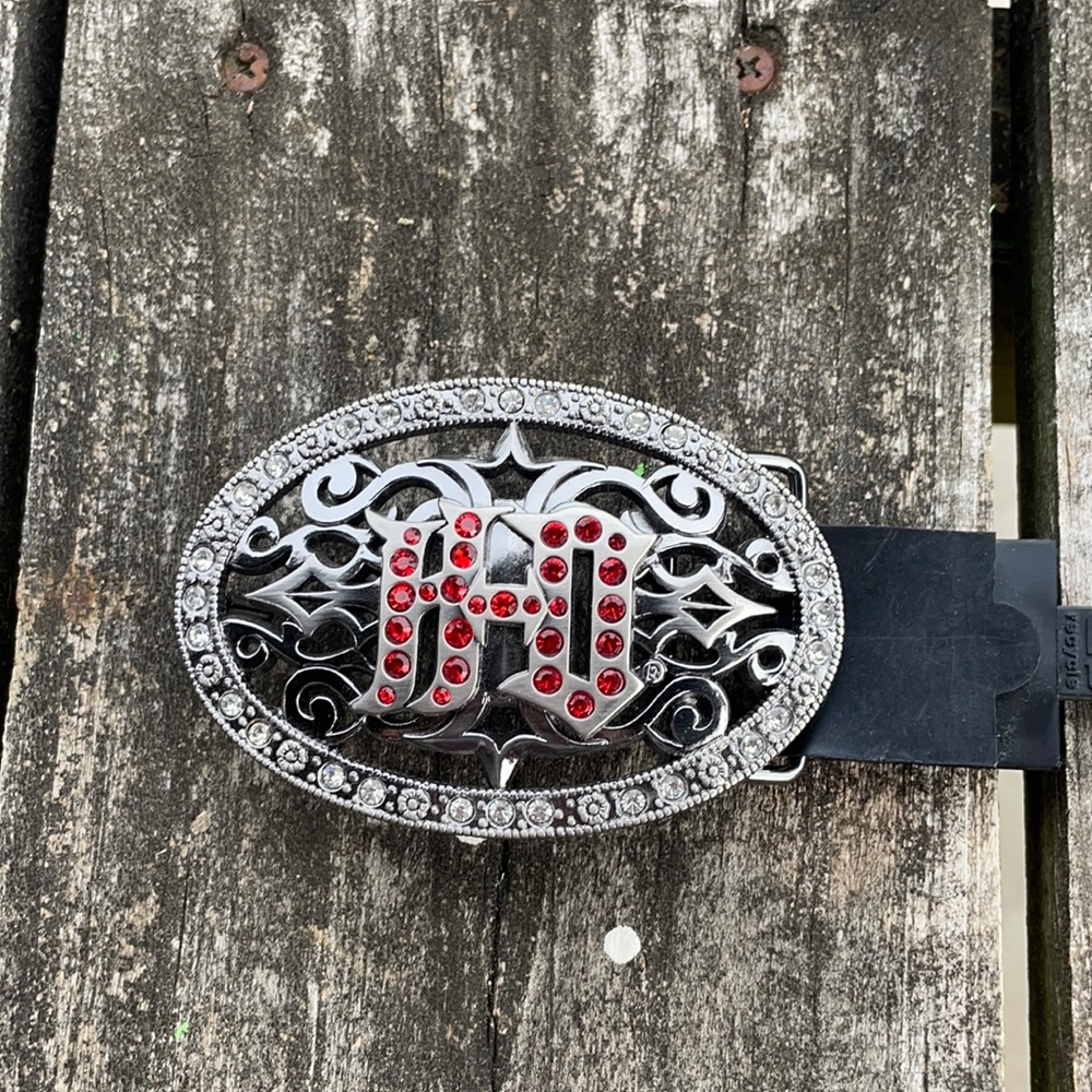NWT Limited Edition Authentic Harley-Davidson Ornate Crystal Buckle 97647-10VW